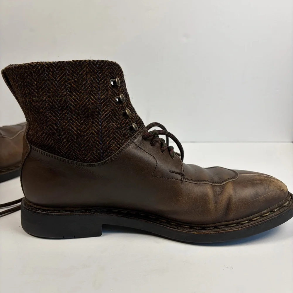 Heschung Ginkgo Brown Leather Split Toe Dress Boots Men's US 7 / UK 5.5 / EU 40 - Picture 12 of 16
